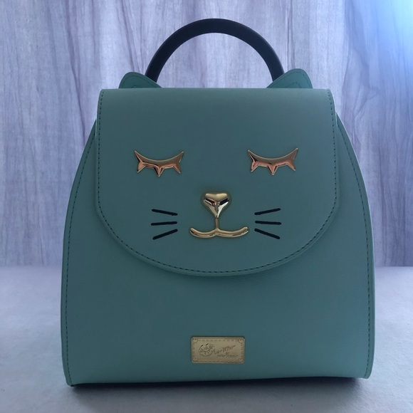 Betsey Johnson Handbags - 💋HP💋Luv Betsey Midsize Kitten Seafoam Backpack🐱